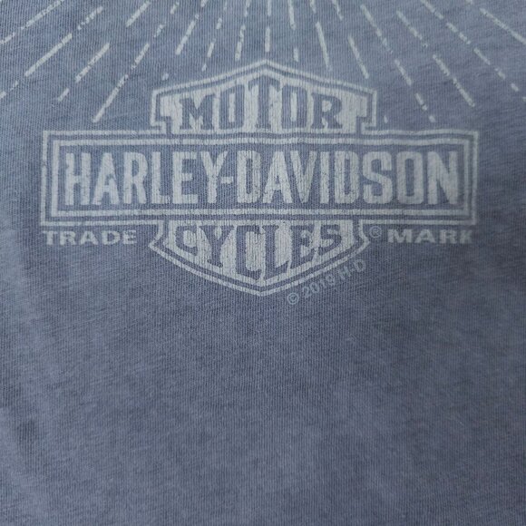 Harley Davidson T Shirt Mens XL Double Sided Light Gray Bowling Green Kentucky - Picture 9 of 16